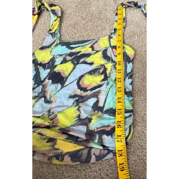 Free People Sleeveless Bow Strap Abstract Print Top Women’s Sz Xsmall XS - Picture 10 of 10